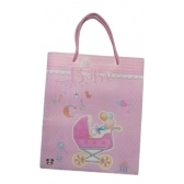 Sacola Plástica Chá de Bebê Baby Rosa - Chá de Bebê