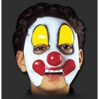 Máscara Látex Palhaço Infantil Metade Spook