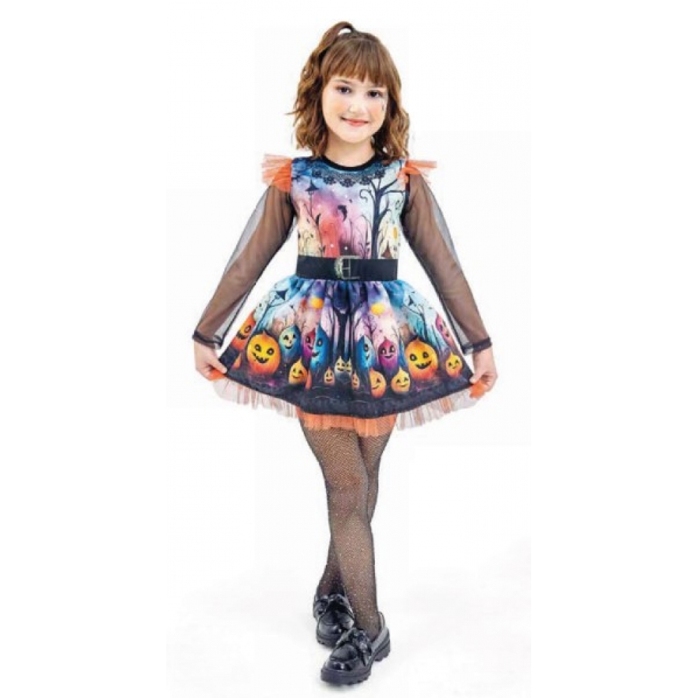 Fantasia Halloween Bruxinha Pumpkin Infantil Anjo - Fantasias Infantis