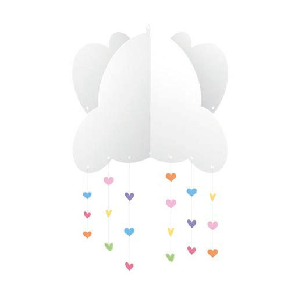 Kit Decorativo Chuva de Amor 3D Junco - Temas Infantis