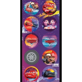 Adesivo Redondo Disney Carros c/30 Regina Festas
