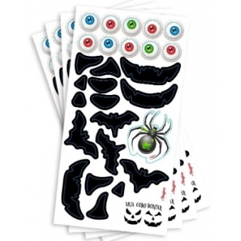Adesivo Personalizado Halloween c/ 72 Regina Festas