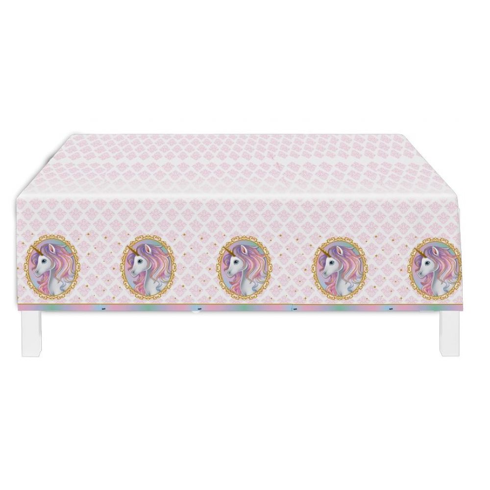 Toalha Plástica de Mesa Unicórnio Festcolor - Temas Infantis