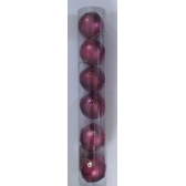 Enfeite Bola Natalina Estampada Marsala 8cm c/6 - Natal