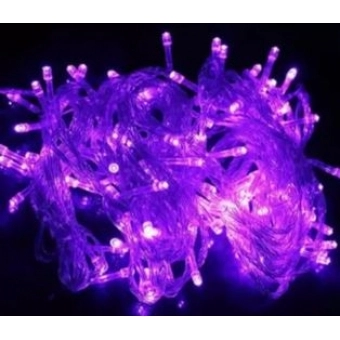 Pisca Pisca 100 Led 10 Metros 110V Lilás Fio Transparente