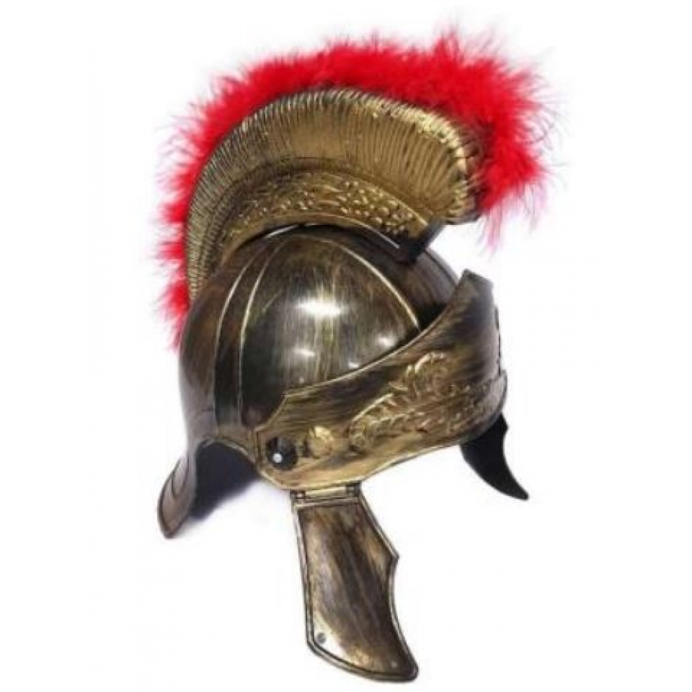 Capacete Soldado Romano Com Plumas - Acessórios para fantasia