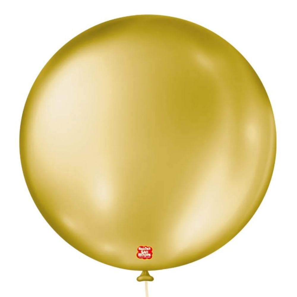 Balão 5 Cintilante Dourado c/25 São Roque - Balões