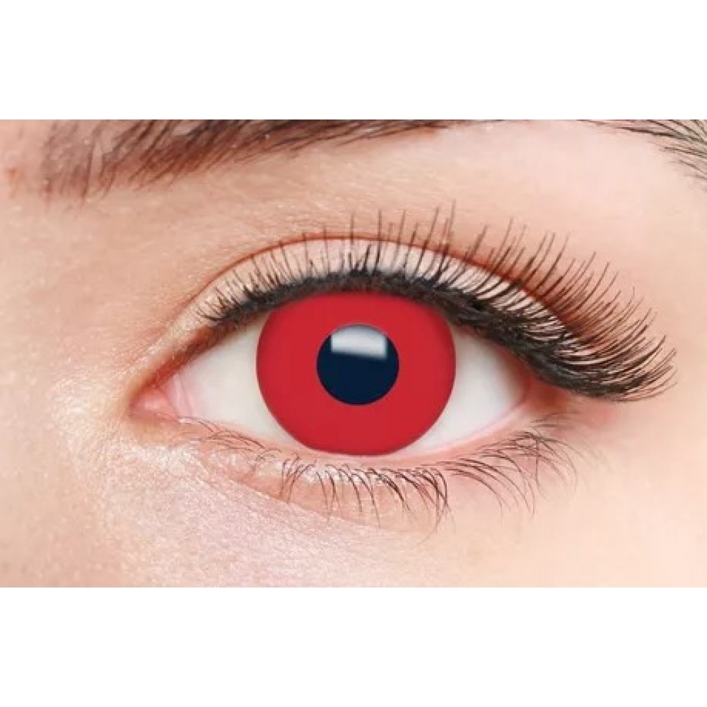 Lente de Contato Crazy Básica Vermelha - Lentes de Contato