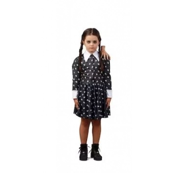 Fantasia Wandinha Estampado Infantil Sulamericana