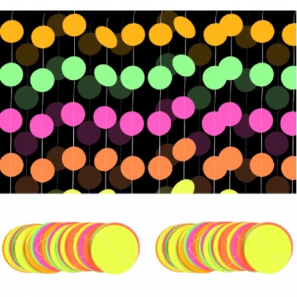 Cordão Papel Neon Para Decoração - Decoração de festas