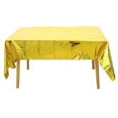 Toalha de Mesa Metalizada Dourada - Descartáveis