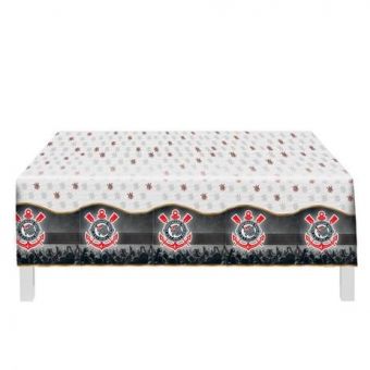 Toalha Plástica de Mesa Corinthians Festcolor