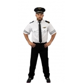 Fantasia Piloto de Avião Adulto Florecida - Fantasias Adultos