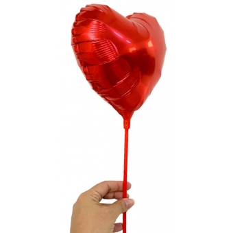 Balão Metalizado Coração Vermelho 10 Polegadas