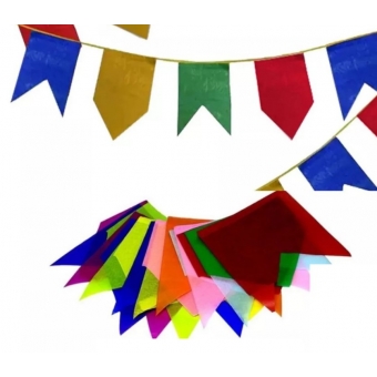 Bandeirola Junina Plástica Média 10 Metros