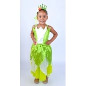 Fantasia Princesa Verde Tiana Infantil Muvilê - Fantasias Infantis