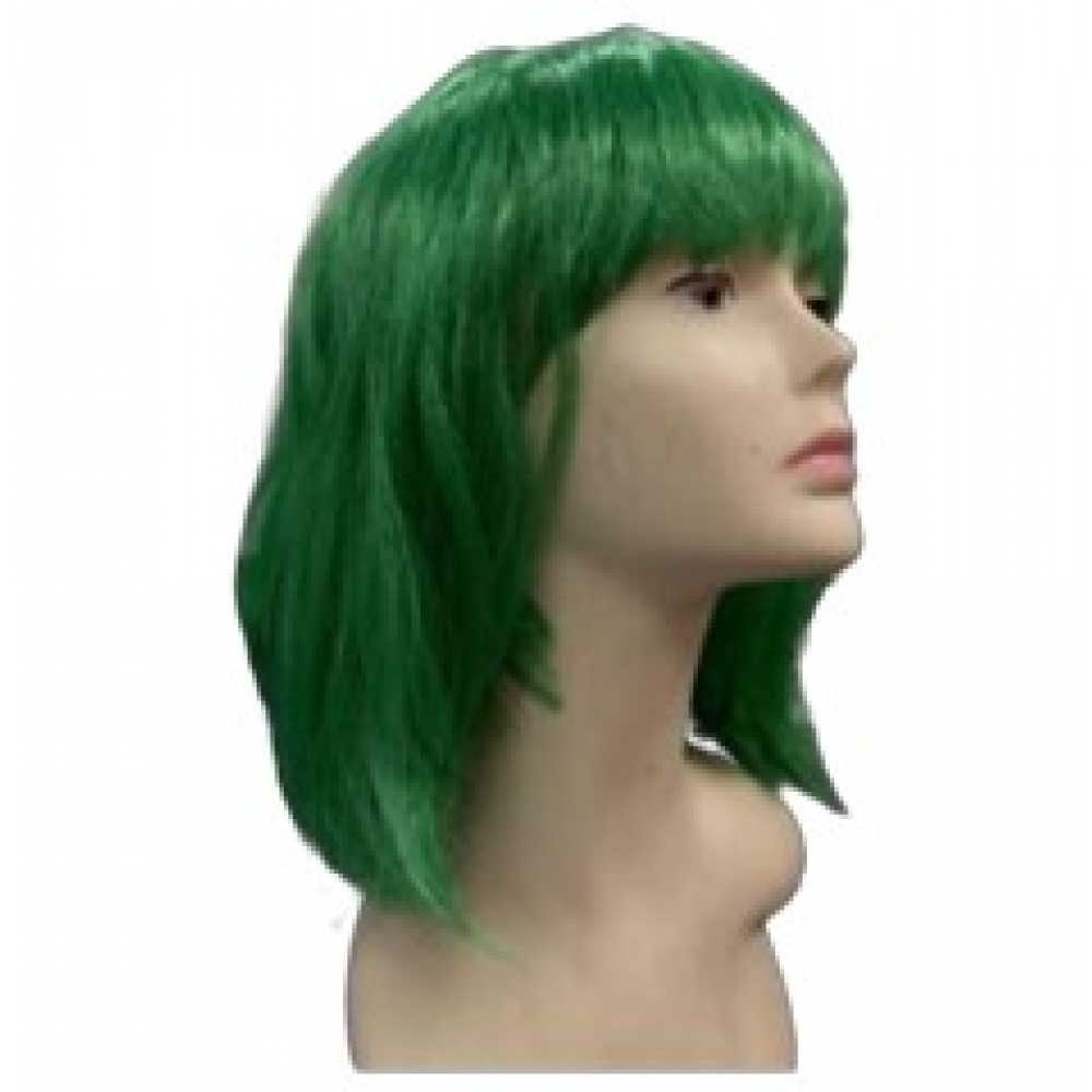 Peruca Sintética Chanel Média Verde Bandeira - Acessórios para fantasia