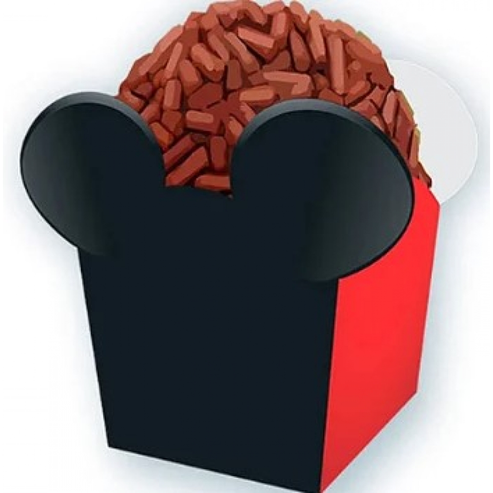 Forminha Brigadeiro Mickey Orelha c/24 Festa Maluca - Temas Infantis
