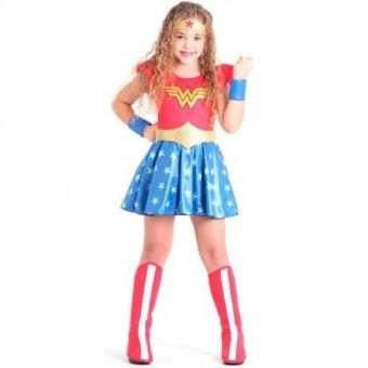 Fantasia Mulher Maravilha Luxo Infantil Sulamericana