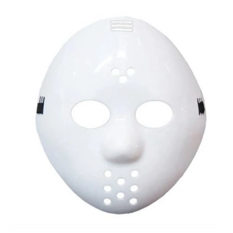 Máscara Halloween Jason Branca