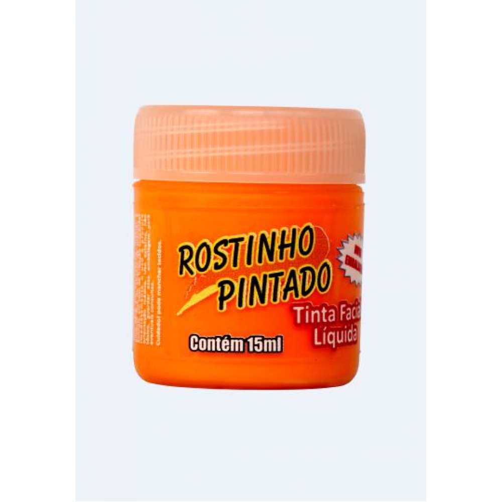 Tinta Facial Líquida 15ml Laranja Rostinho Pintado - Pintura Facial