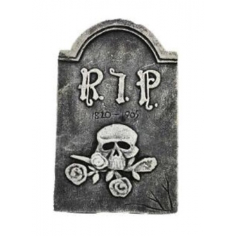 Lápide Isopor Caveira Halloween