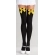 Meia 7/8 Lisa Preta Com Laço Amarelo Adulto - Acessórios para fantasia