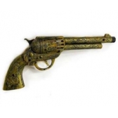 Pistola Dourada Para Fantasia Com Som - Acessórios para fantasia