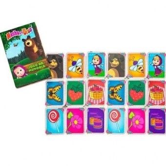 Lembrancinha Jogo da Memória Masha e o Urso c/8 Regina Festas