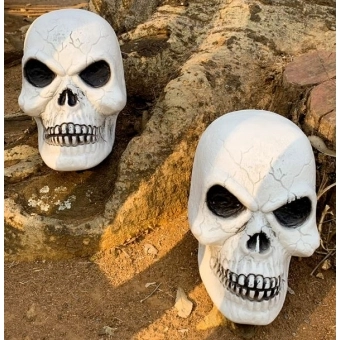 Enfeite Crânio de Plástico Halloween Grande