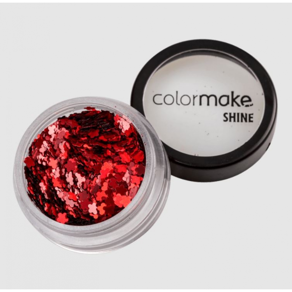 Glitter Formatos 2g Flor Vermelha Colormake - Maquiagem