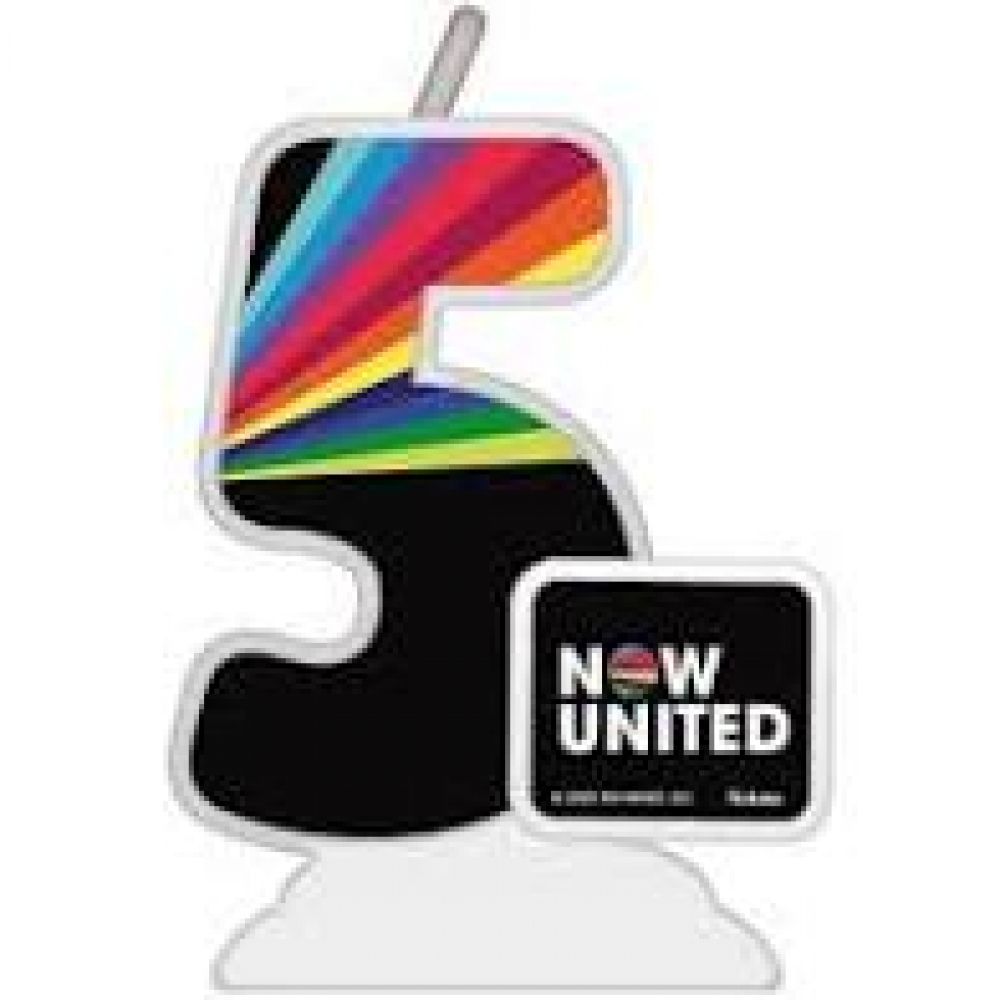 Vela Numeral 5 Now United Festcolor - Temas Infantis