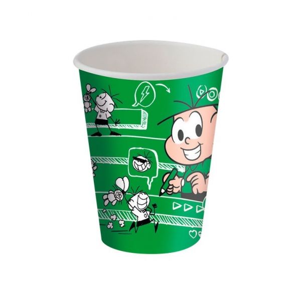 Copo de Papel Cebolinha 200ml c/8 Festcolor - Temas Infantis