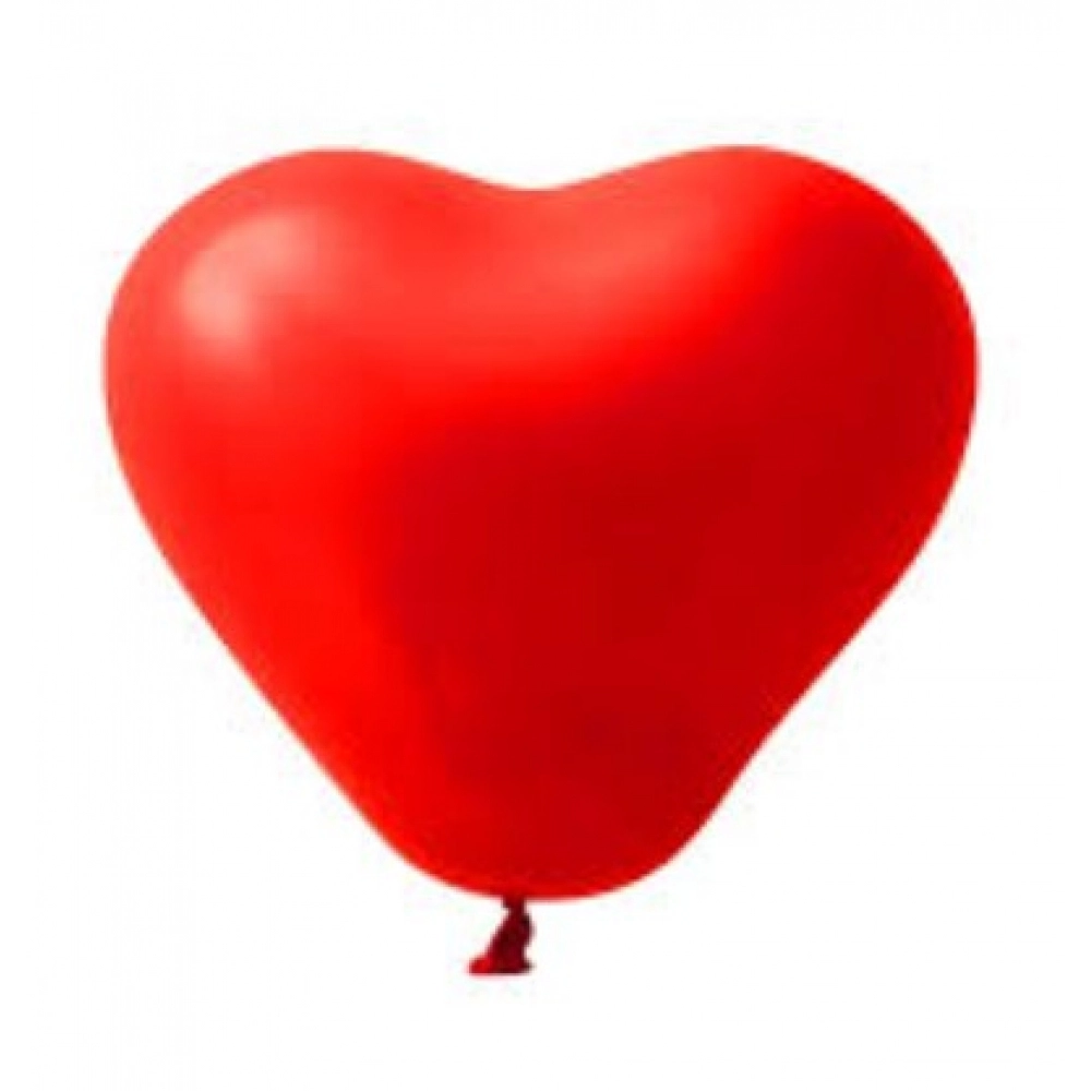 Balão 6 Liso Coração Vermelho c/50 São Roque - Balões