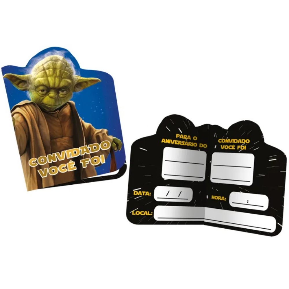 Convite Star Wars Clássico c/8 Regina Festas - Temas Infantis