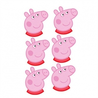 Mini Carinhas E.V.A Peppa Pig Grande c/6 Piffer