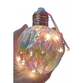 Pisca Luxo Bola Sextavada Fio de Fada 3 Metros 110V Branco Quente - Natal