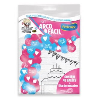 kit Arco Fácil de Balões Arlequina New Festcolor