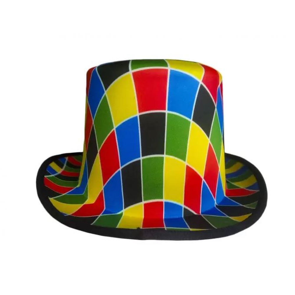 Cartola Luxo Feltro Colorida - Acessórios para fantasia