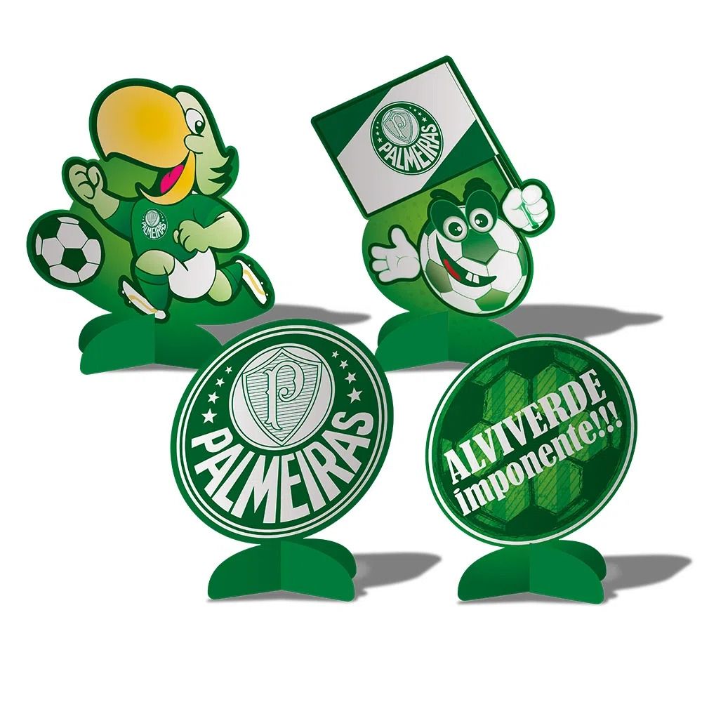 Decoração de Mesa Palmeiras c/8 Festcolor - Clubes de Futebol