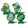 Decoração de Mesa Palmeiras c/8 Festcolor - Clubes de Futebol