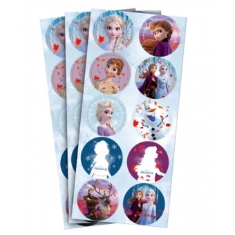 Adesivo Redondo Frozen 2 c/30 Regina Festas