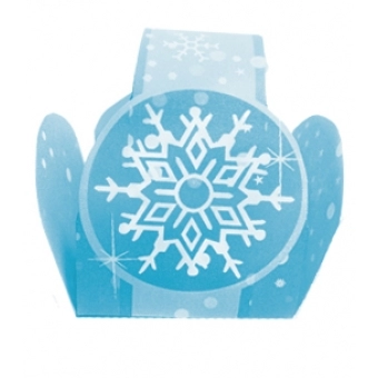 Porta Forminha Floco Azul c/24 Glacê Festas