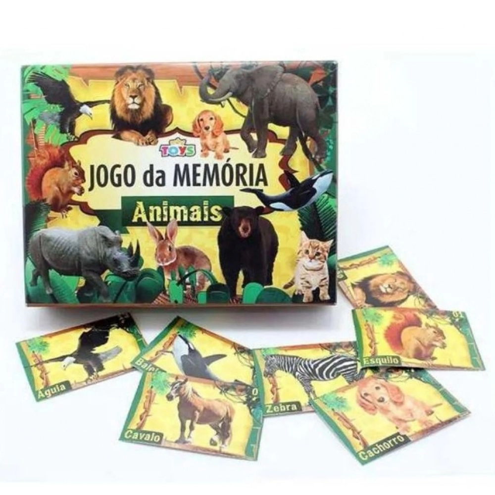 Jogo da Memória Animais Mini Toys - Lembrancinhas