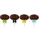 Forma Pirulito de Chocolate Morcego Batman c/3 Anelli - Confeitaria