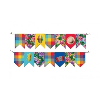 Faixa Decorativa Bandeirinhas Junina Festcolor