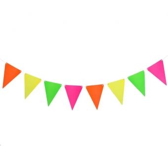 Bandeirola de Papel Neon c/17 Reino das Festas