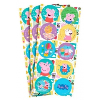 Adesivo Redondo Peppa Pig Clássica c/30 Regina Festas
