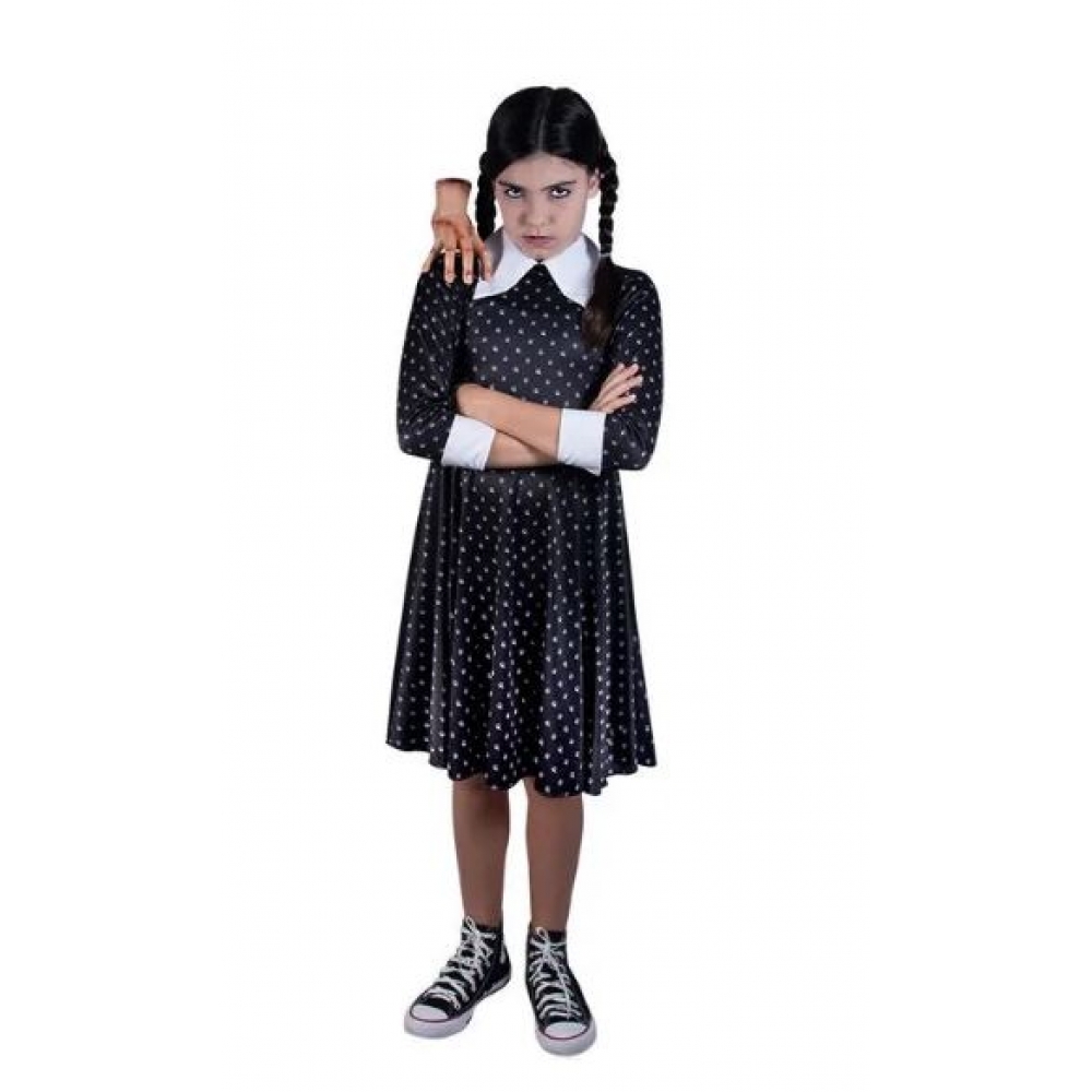 Fantasia Wandinha Infantil Novabrink - Fantasias Infantis
