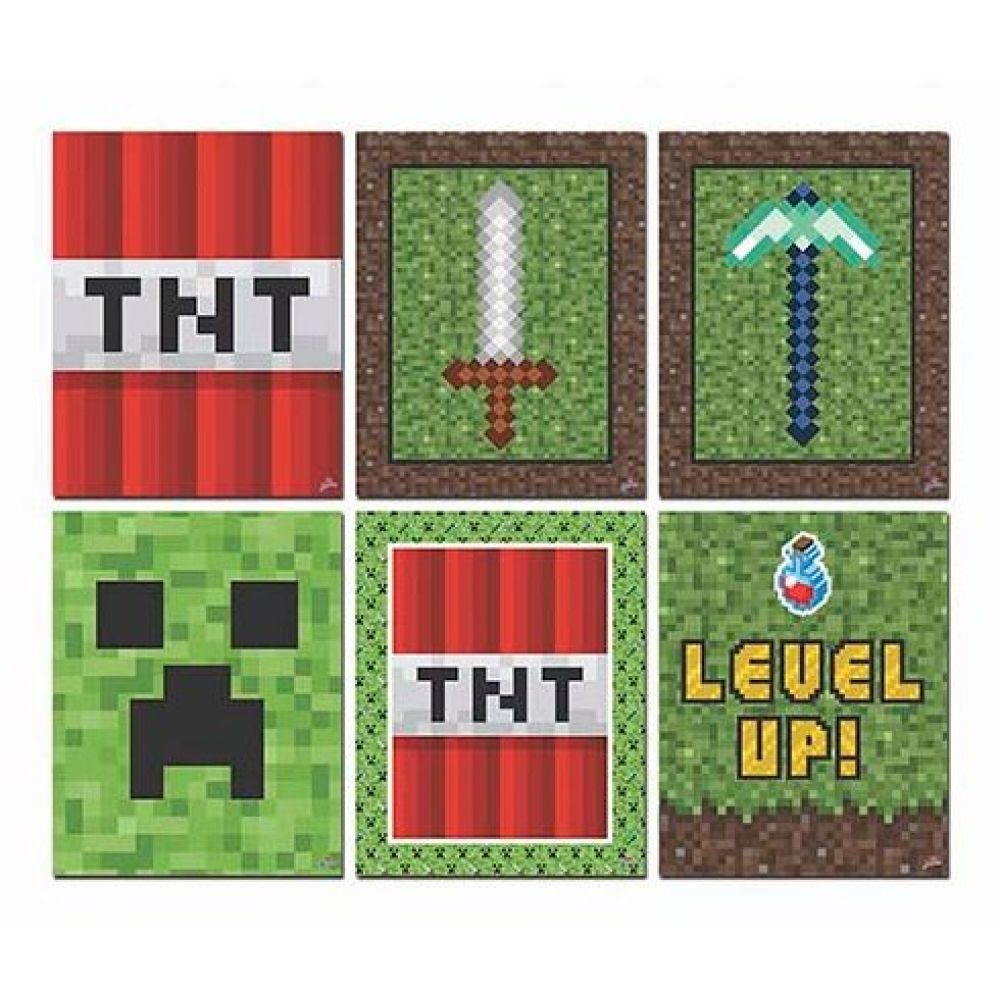 Quadrinhos Decorativos Mini Pixels c/6 Junco - Temas infantis